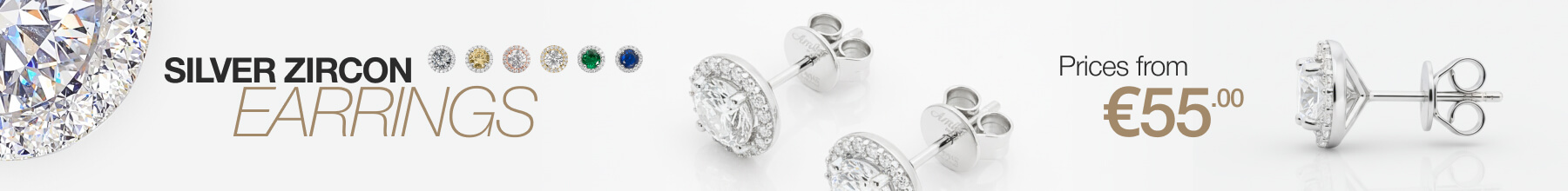 Silver Zircon Earrings